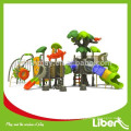 2015 Luxury High Quality Commercial Outdoor Playground Plastic Slides with Climbing Frames